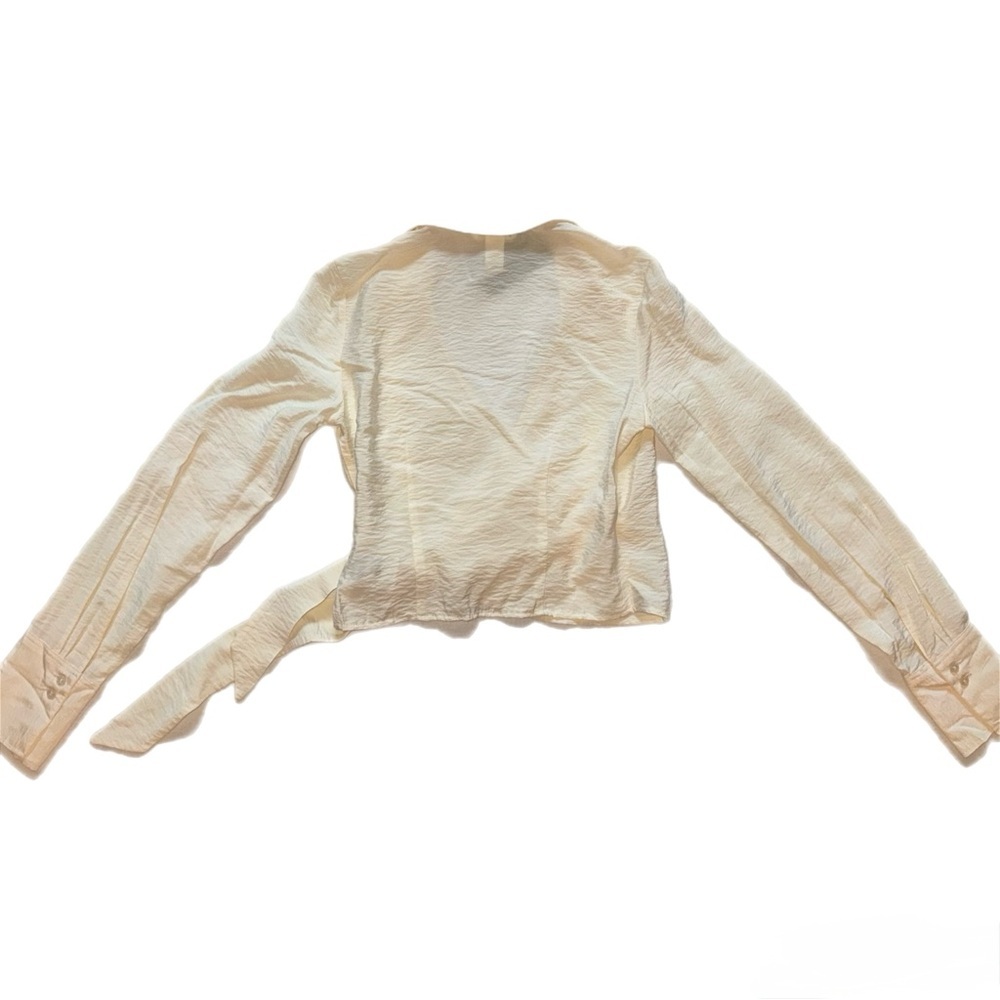 H&M Cream Wrap Blouse - Picture 2 of 2